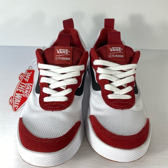 Vans UltraRange Rapidweld Red Dahlia White Shoes - Picture 4 of 5
